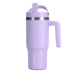 Voyager Kid's 18 Oz Tumbler With Handle And Straw Lid - Lavender