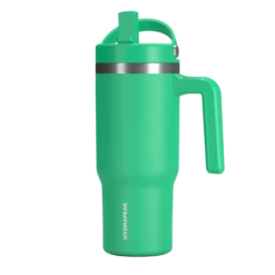 Voyager Kid's 18 Oz Tumbler With Handle And Straw Lid - Jade