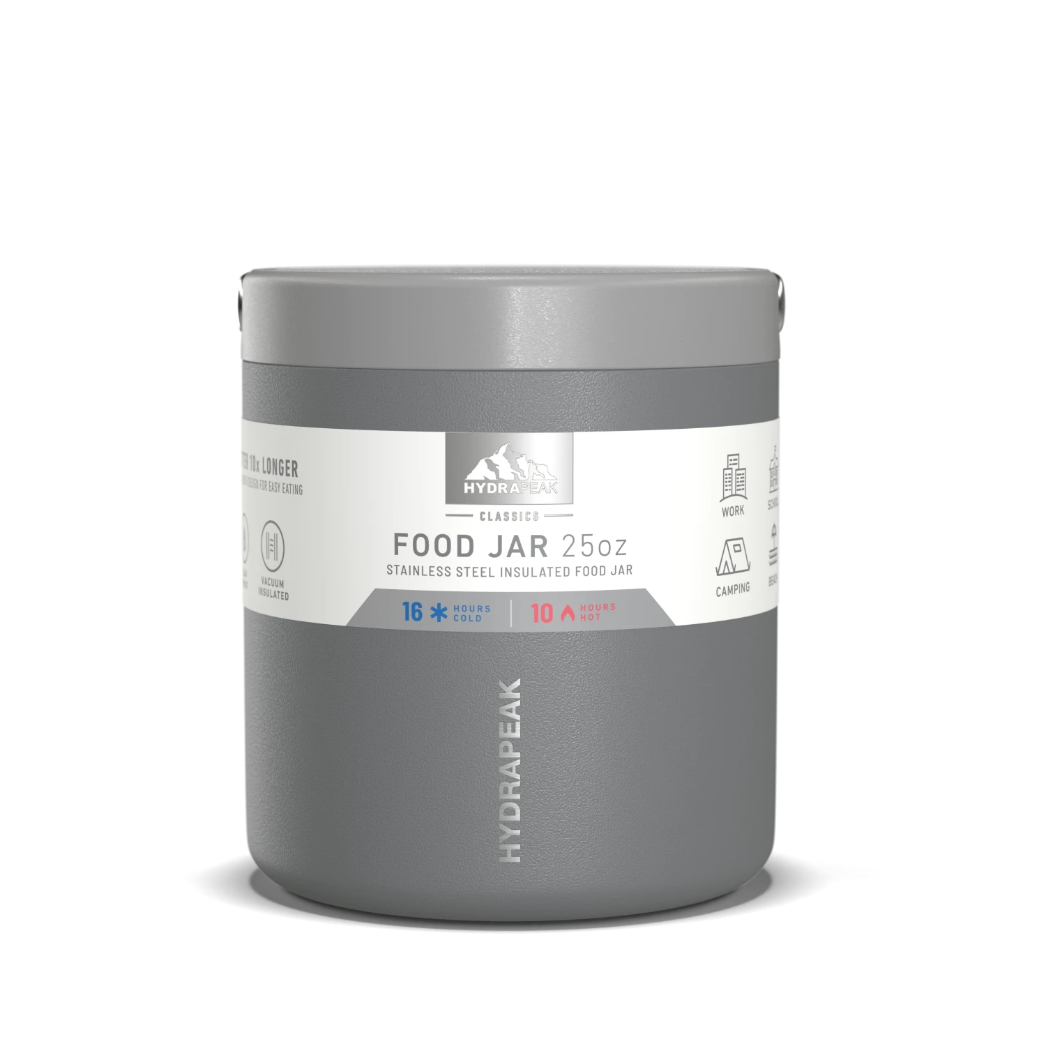 25oz Stainless Steel Vacuum Insulated Thermos Food Jar - Grey 25oz Stainless Steel Vacuum Insulated Thermos Food Jar - Grey -Best Cup Shop HP 25oz FoodContainer FrontWithSleeve Grey