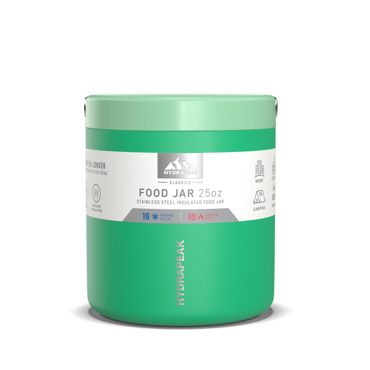 25oz Stainless Steel Vacuum Insulated Thermos Food Jar - Jade 25oz Stainless Steel Vacuum Insulated Thermos Food Jar - Jade -Best Cup Shop HP 25oz FoodContainer FrontWithSleeve Jade