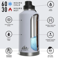 72oz Stainless Steel Insulated Water Bottle With Flexible Chug Lid- Iceberg -Best Cup Shop IRIS72oz 8f47a087 87ef 4ce4 a4fa 95500ff60105