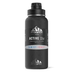 32oz Stainless Steel Insulated Water Bottle With Flexible Chug Lid- Black -Best Cup Shop Sleeveblack