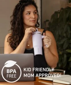 Voyager Kid's 18 Oz Tumbler With Handle And Straw Lid - Peony -Best Cup Shop VoyagerMini 7EDITED 373b9c06 f3ea 4d3b 8d4a fbfc4eef96b5