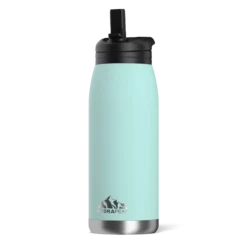 Flow 32oz Stainless Steel Insulated Water Bottle With Straw Lid Bottle - Aqua