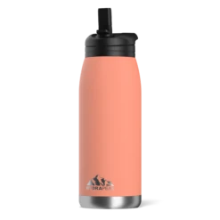 Flow 32oz Stainless Steel Insulated Water Bottle With Straw Lid Bottle- Peach