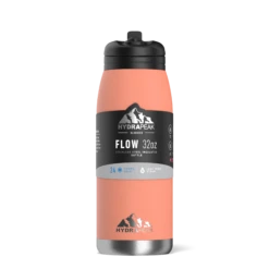 Flow 32oz Stainless Steel Insulated Water Bottle With Straw Lid Bottle- Peach 4 Flow 32oz Stainless Steel Insulated Water Bottle With Straw Lid Bottle- Peach -Best Cup Shop backblack1 45