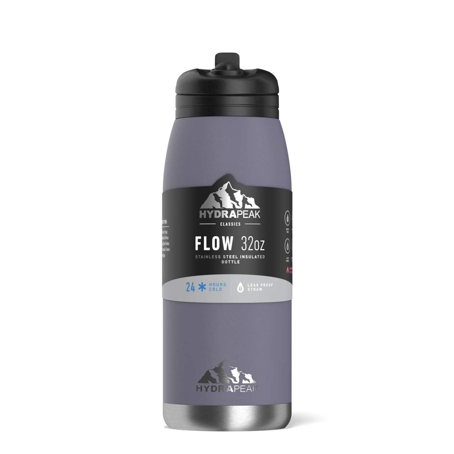 Flow 32oz Stainless Steel Insulated Water Bottle with Straw Lid Bottle - Plum Flow 32oz Stainless Steel Insulated Water Bottle With Straw Lid Bottle - Plum -Best Cup Shop backblack1 47