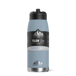 Flow 32oz Stainless Steel Insulated Water Bottle With Straw Lid Bottle- Storm -Best Cup Shop backblack1 50