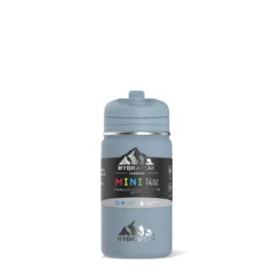 Mini 14oz Stainless Steel Kids Water Bottle With Straw Lid- Storm -Best Cup Shop frontsleeveStorm