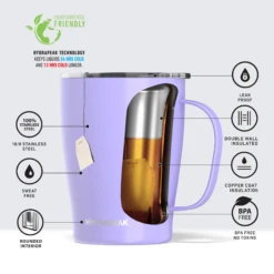 SAVOR 18oz Stainless Steel Insulated Travel Mug - Lilac -Best Cup Shop lilacinfo a296fddb 3417 4391 8166 b844525c14e8