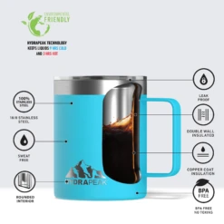 Savor 14oz Stainless Steel Insulated Coffee Mug With Handle Mug - Ocean -Best Cup Shop oceaninfo