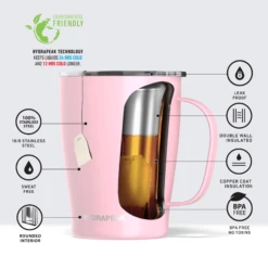SAVOR 18oz Stainless Steel Insulated Travel Mug - Pink -Best Cup Shop pinkinfo 04e0f0ef fbb5 4dbf aa12 8c7cda57545a