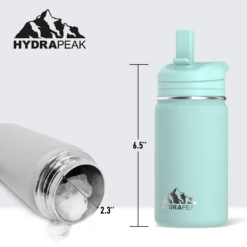 Mini 14oz Stainless Steel Kids Water Bottle With Straw Lid - Aqua -Best Cup Shop scaleaqua 53704111 4449 4f65 8922 95362c52242a