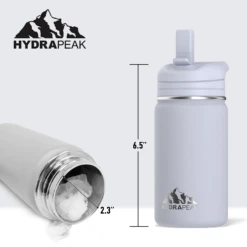 Mini 14oz Stainless Steel Kids Water Bottle With Straw Lid- Ice -Best Cup Shop scaleice