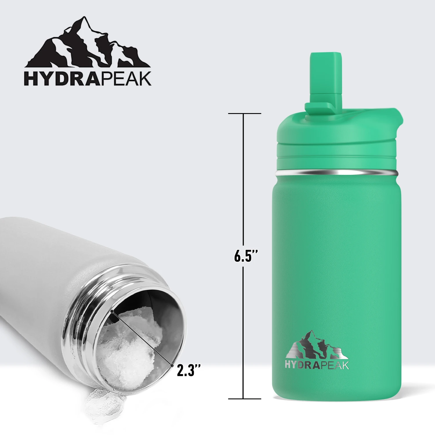 Mini 14oz Stainless Steel Kids Water Bottle with Straw Lid- Jade Mini 14oz Stainless Steel Kids Water Bottle With Straw Lid- Jade -Best Cup Shop scalejade
