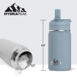 Mini 14oz Stainless Steel Kids Water Bottle With Straw Lid- Storm -Best Cup Shop scalestorm e5d24090 4f89 4f64 86e8 869e63083dba