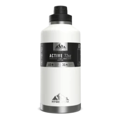 72oz Stainless Steel Insulated Water Bottle With Flexible Chug Lid- White -Best Cup Shop white72ozsleeve